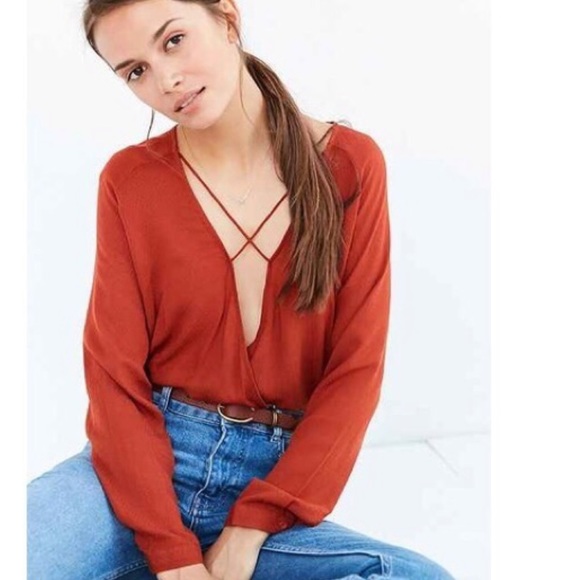 Urban Outfitters Tops - Urban Outfitters Silence + Noise Orange Blouse